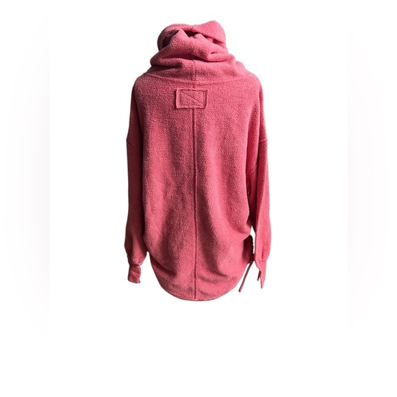 Free People S pink Fireside Funnelneck fleece pullover - Picture 3 of 6